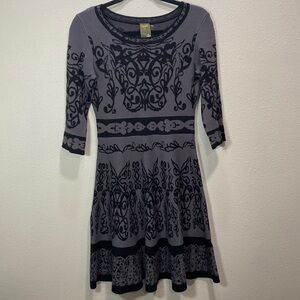 Taylor‎ sweater dress gray black